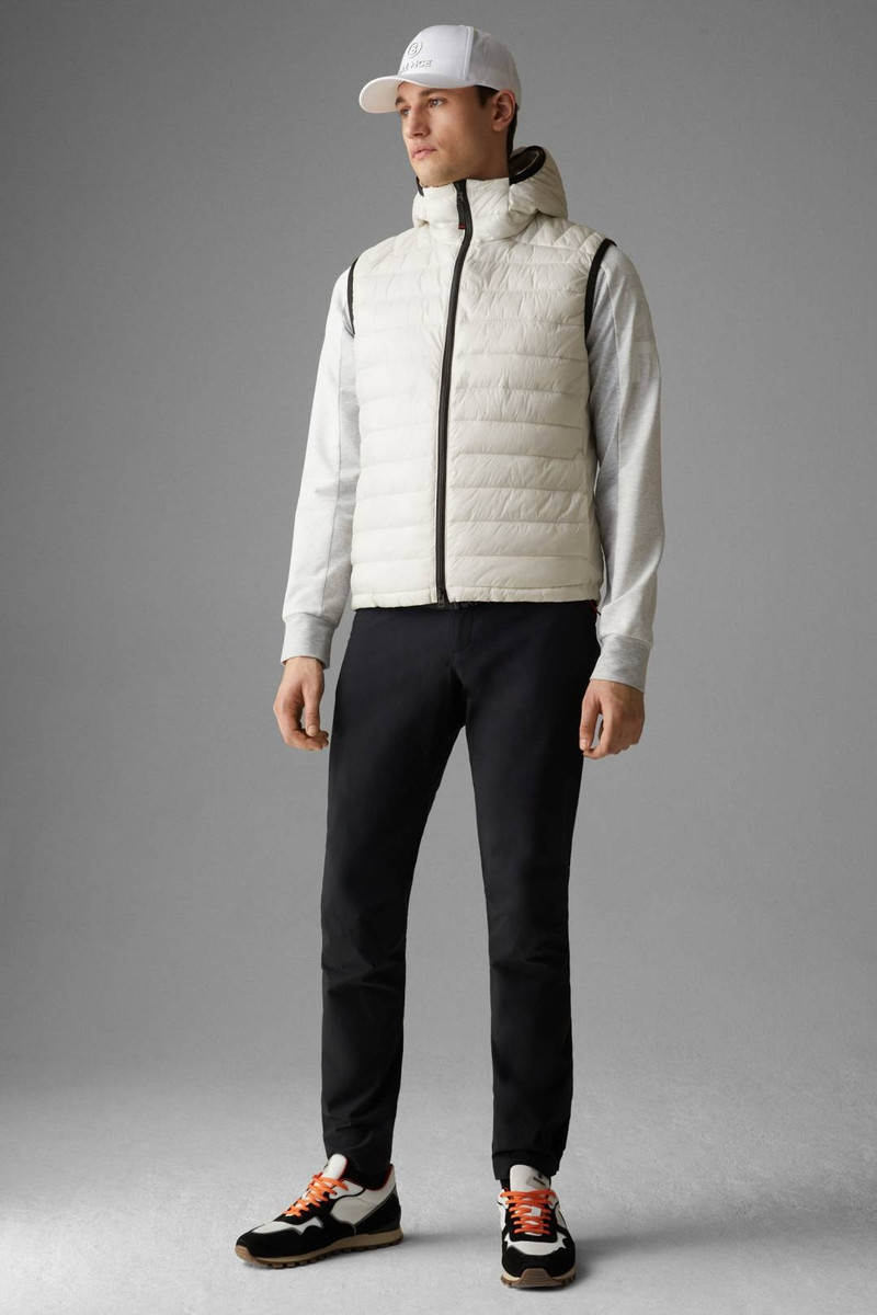 BOGNER CASAN QUILTED VEST IN OFF-WHITE outlook