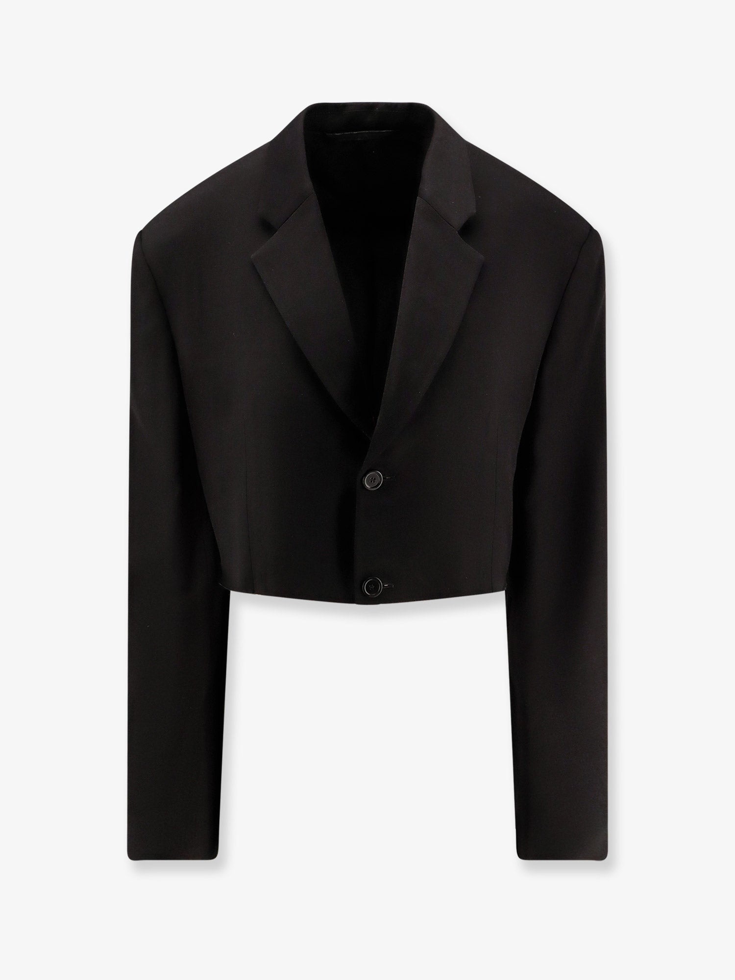 Balenciaga Single Breasted Cut Off Viscose And Wool Blazer - 1