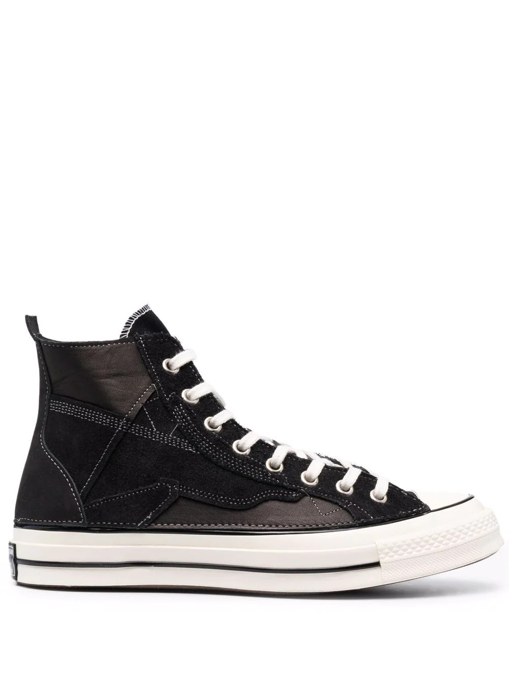 panelled high-top sneakers - 1