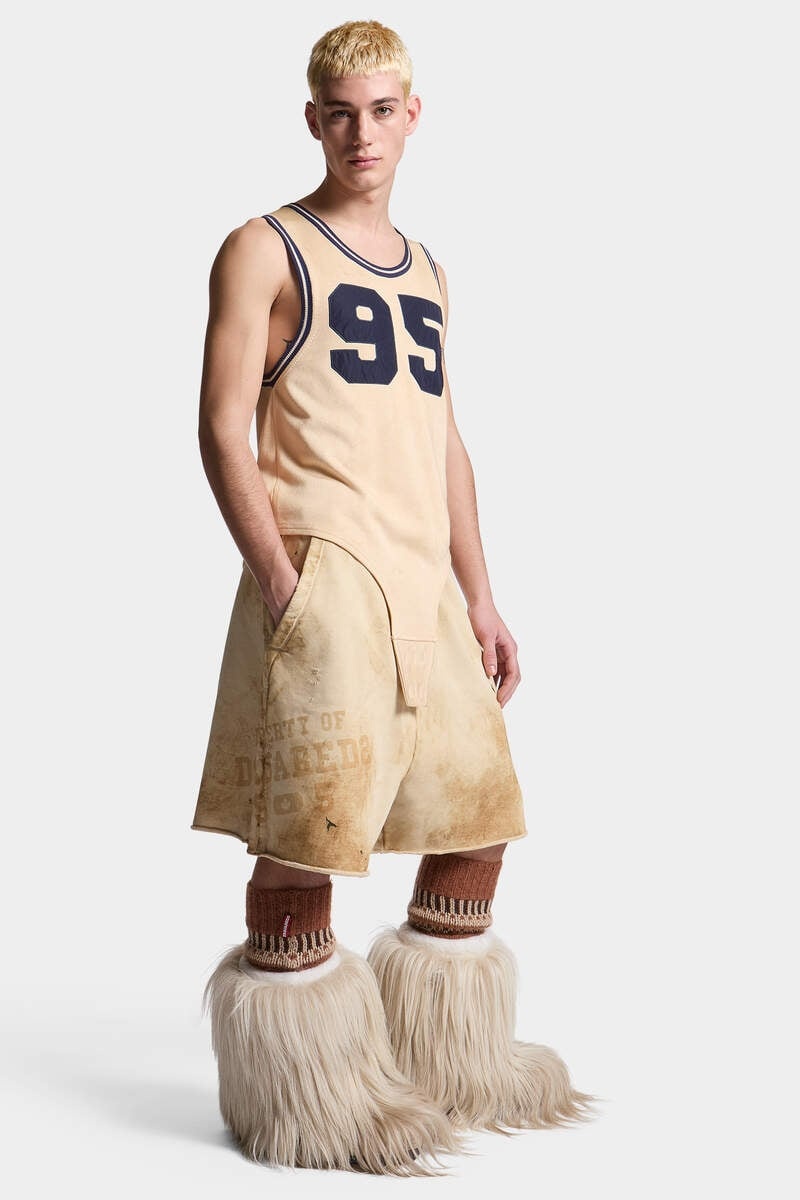 DIRTY OLD DYED FLEECE SHORT PANTS - 7