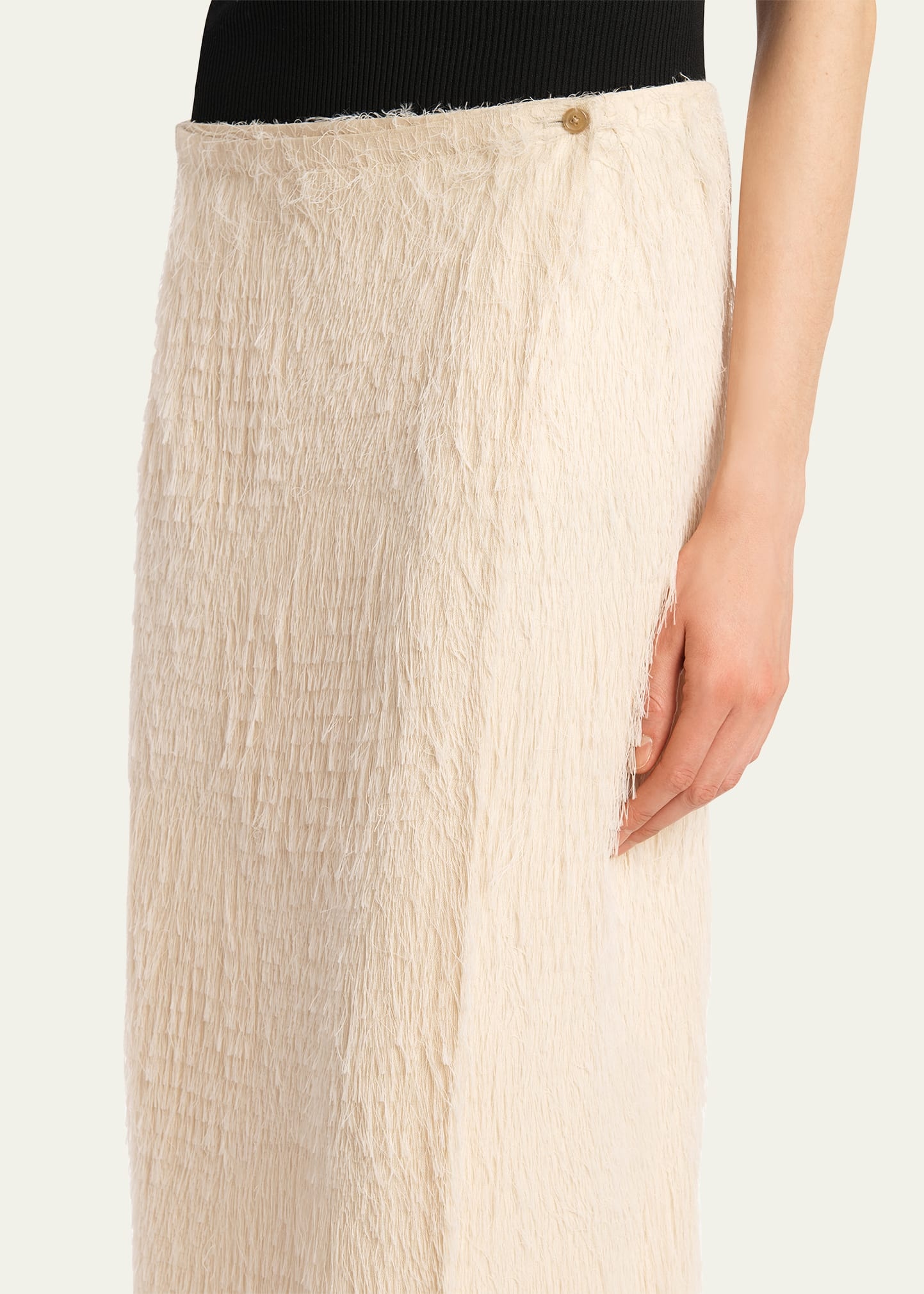 Quinn Fringe Knit Ankle Wrap Skirt - 5