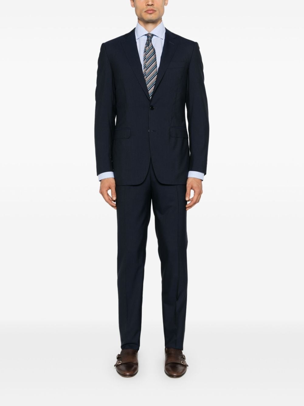 single-breasted wool suit - 2