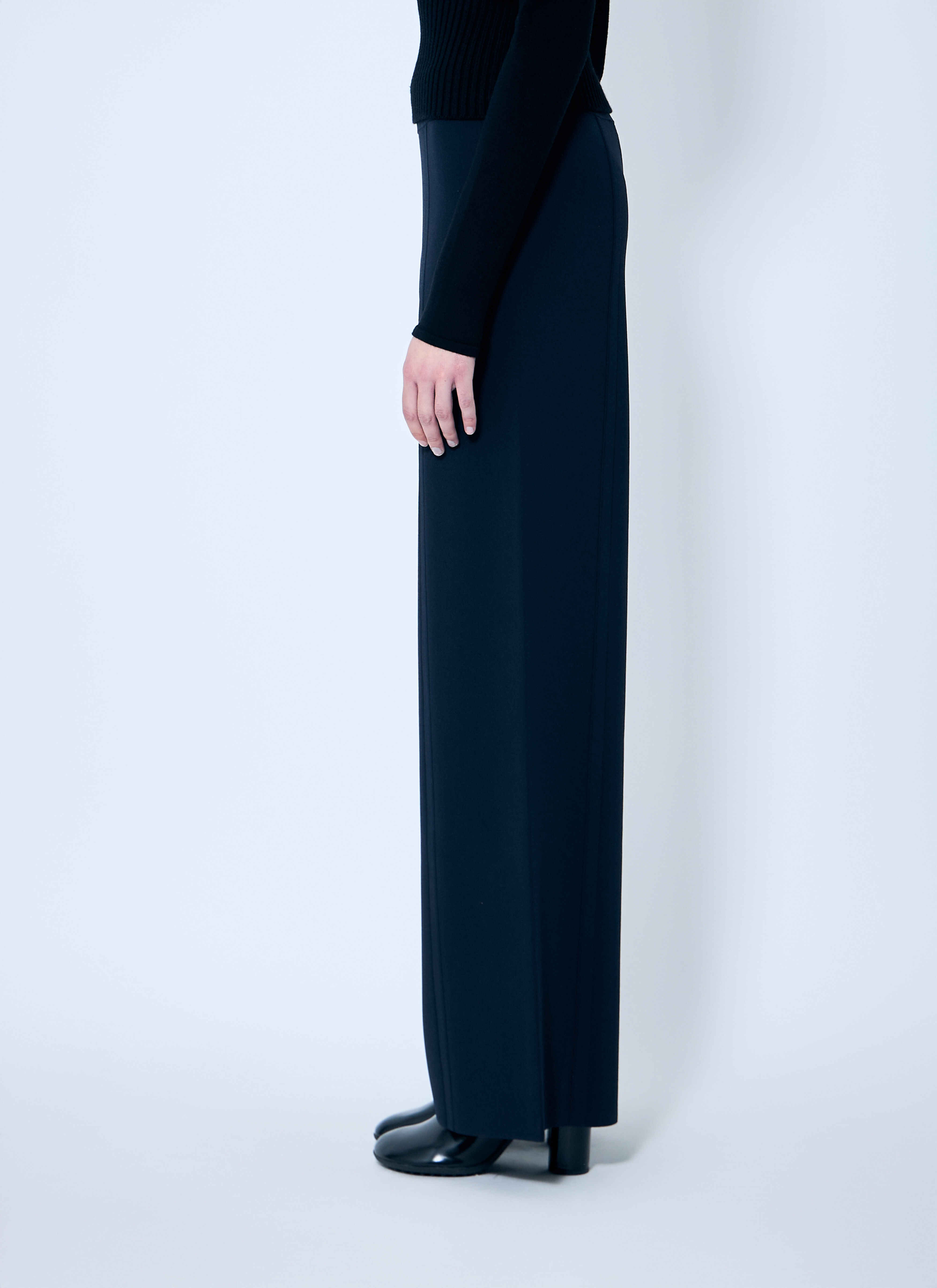 Knit Wide Leg Pants - 3