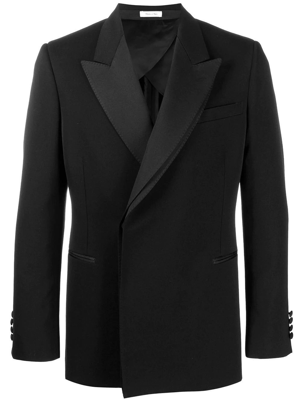 concealed fastening tuxedo blazer - 1