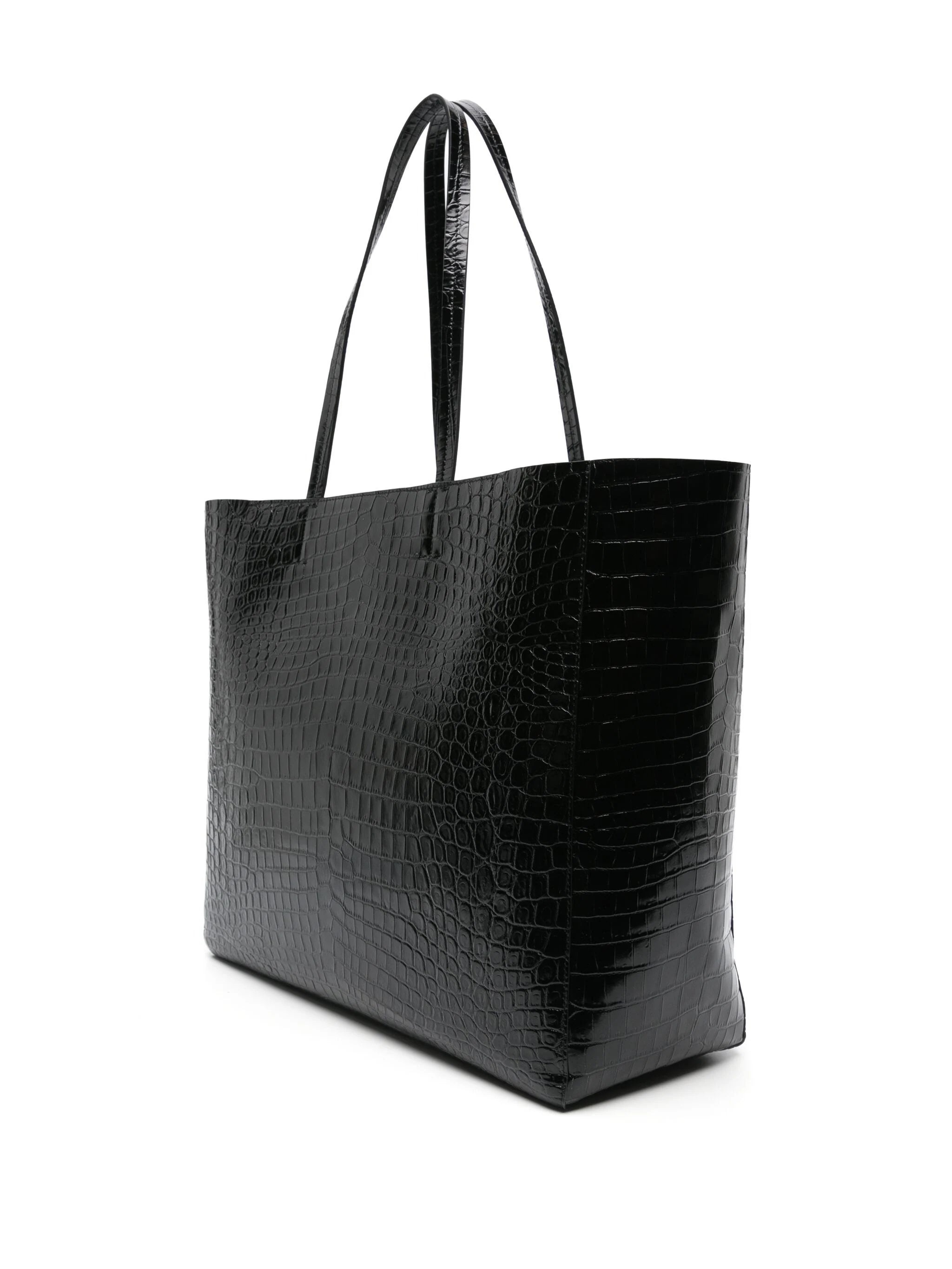 LOGO-APPLIQUÉ LEATHER TOTE BAG - 3