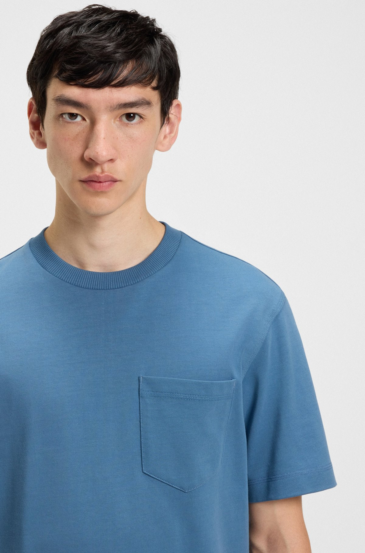 COTTON-JERSEY T-SHIRT WITH PATCH POCKET AND LOGO LABEL - 3