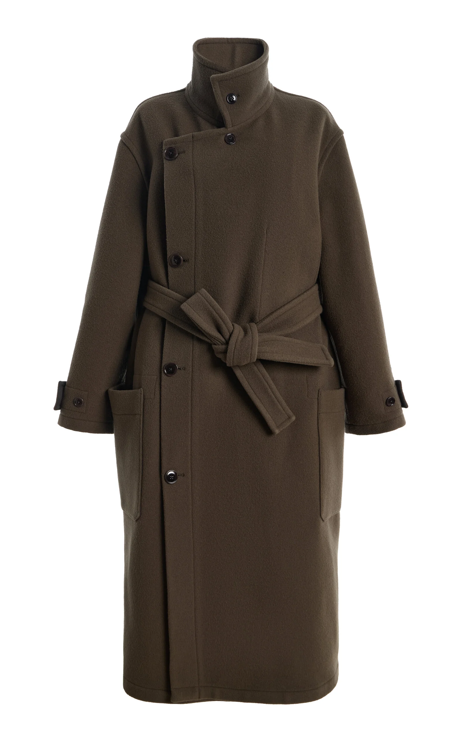 Wrap Cotton Trench Coat - 1