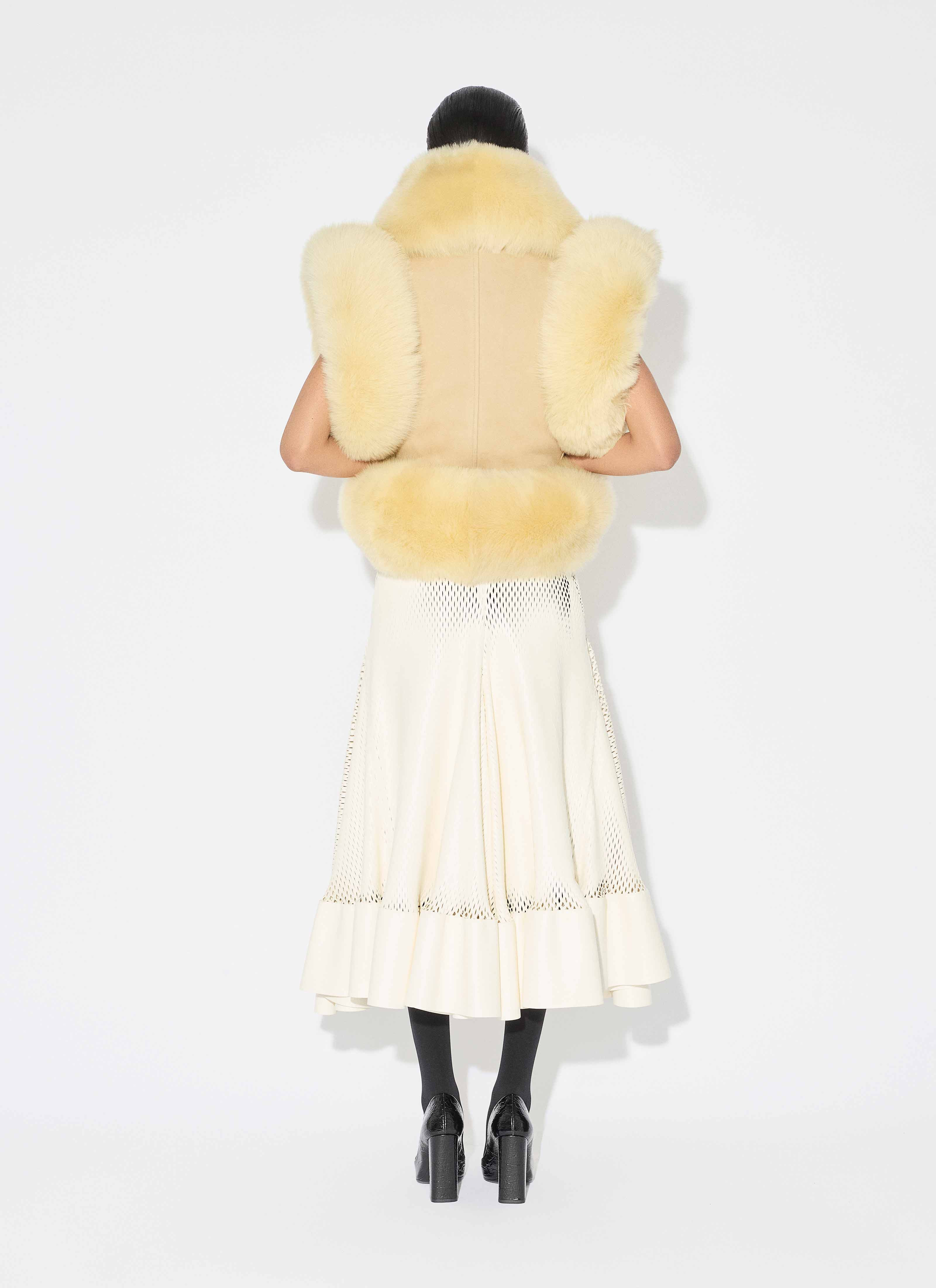 PADDED SHEARLING VEST - 3