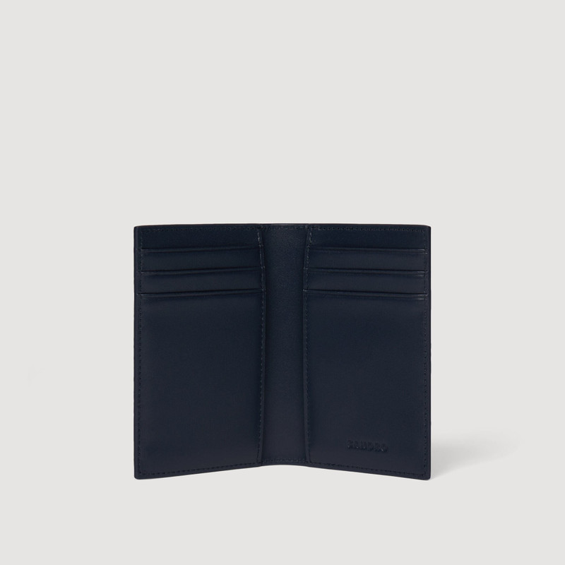GRAINED LEATHER FOLDABLE CARDHOLDER 4