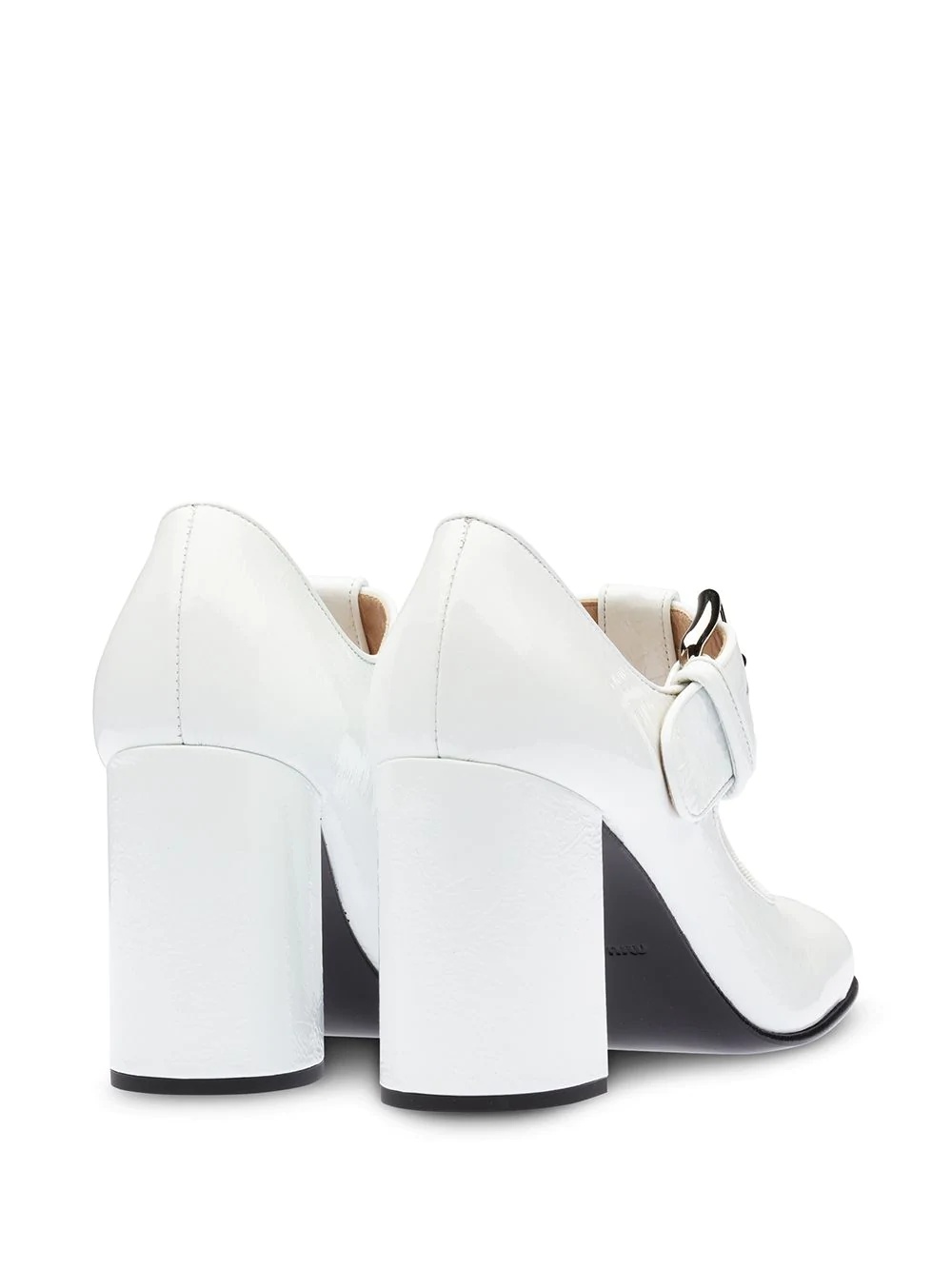 side buckle square toe pumps - 3