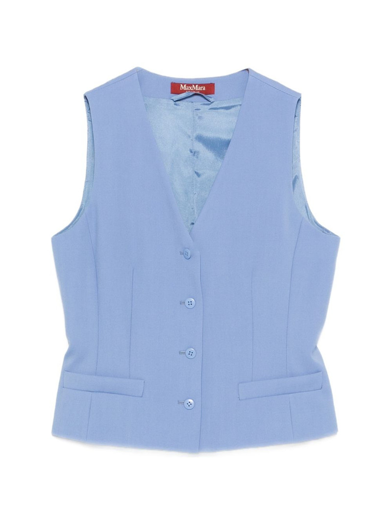 Mstmadia button V-neck waistcoat 1
