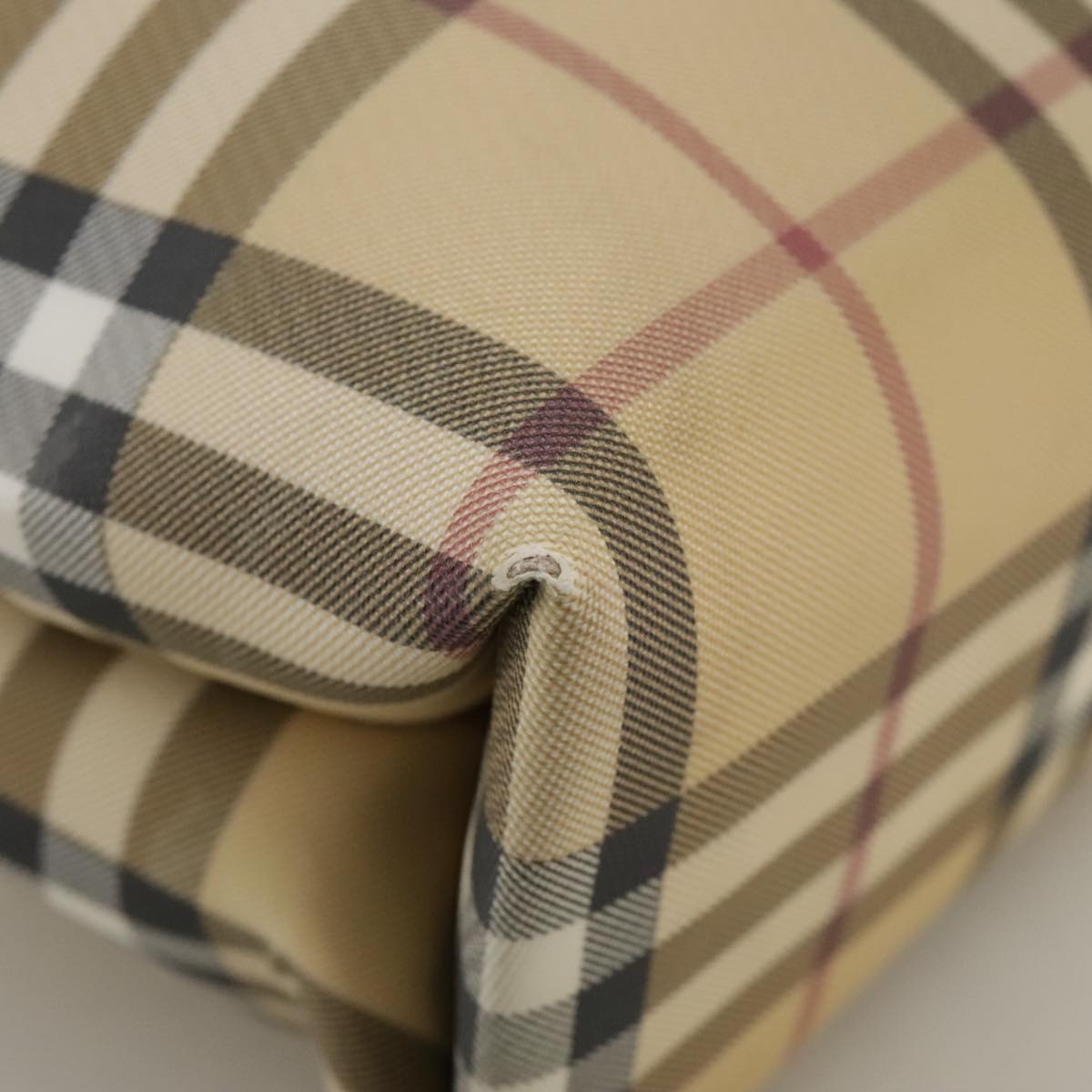 Burberry Nova Check Hand Bag Pvc Beige Brown - 10