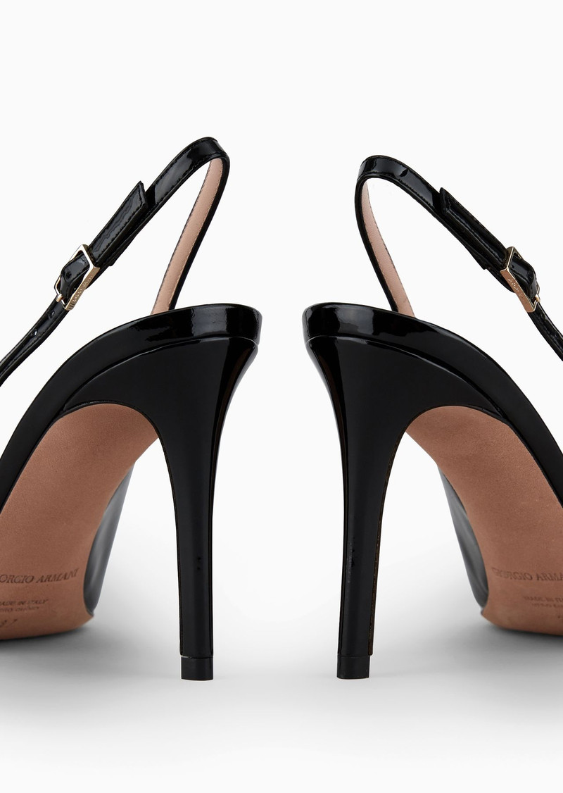 Patent leather slingbacks with asymmetric top line 9