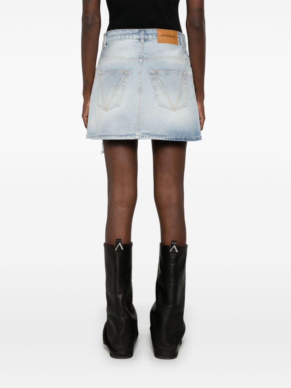 denim mini skirt - 4
