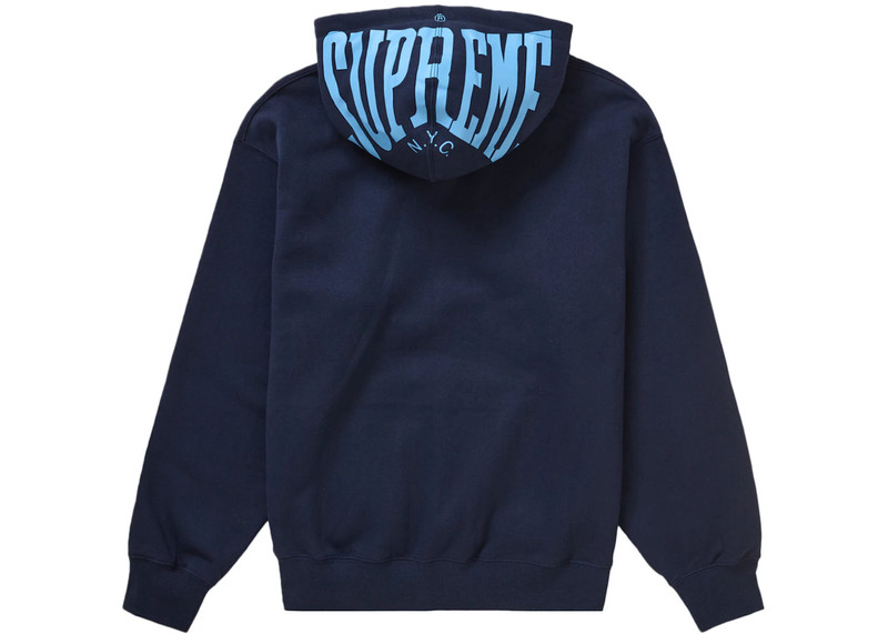 Supreme Supreme Warm Up Hooded Sweatshirt SS24 Navy outlook