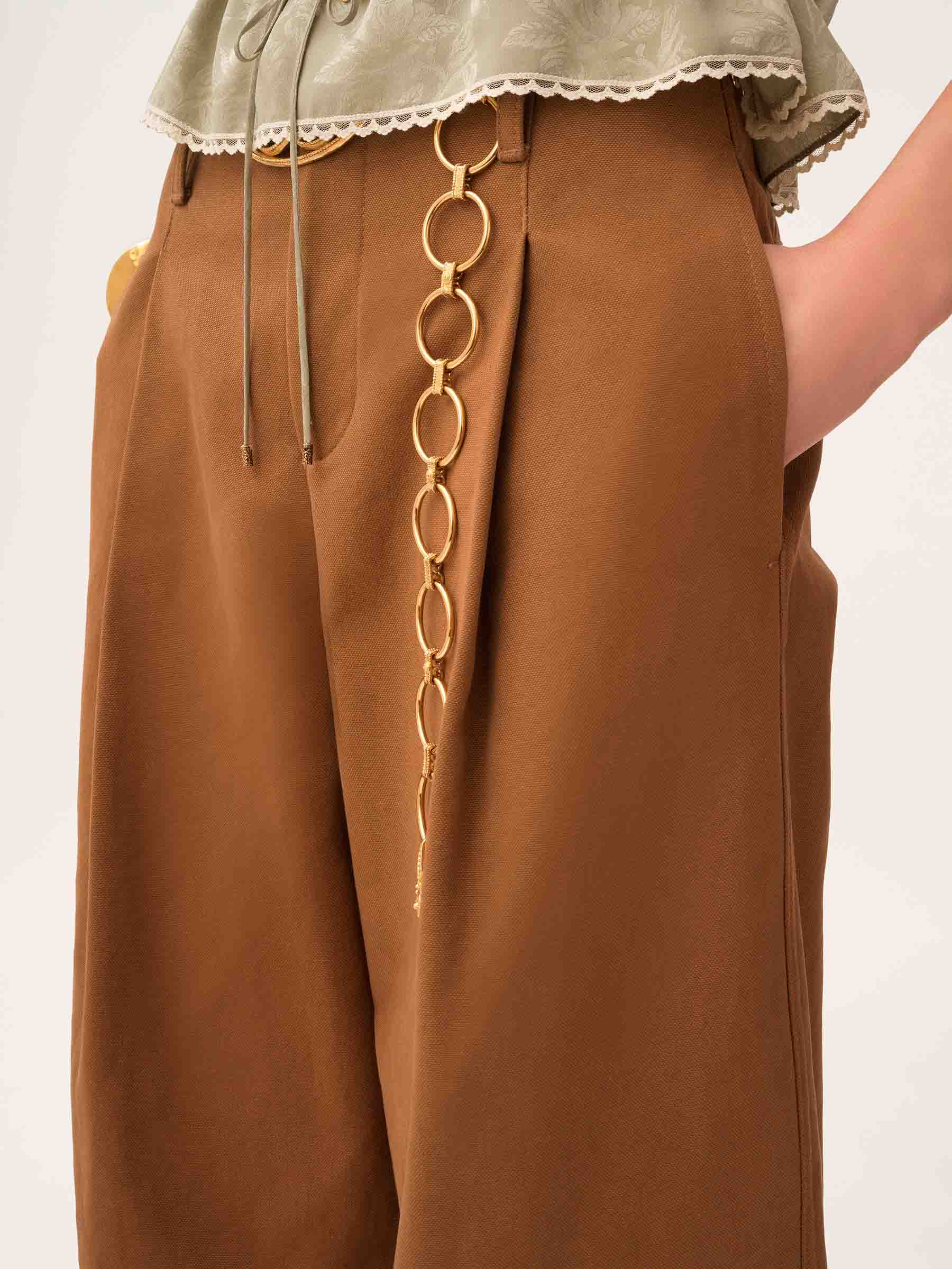 WIDE COTTON TROUSERS - 4