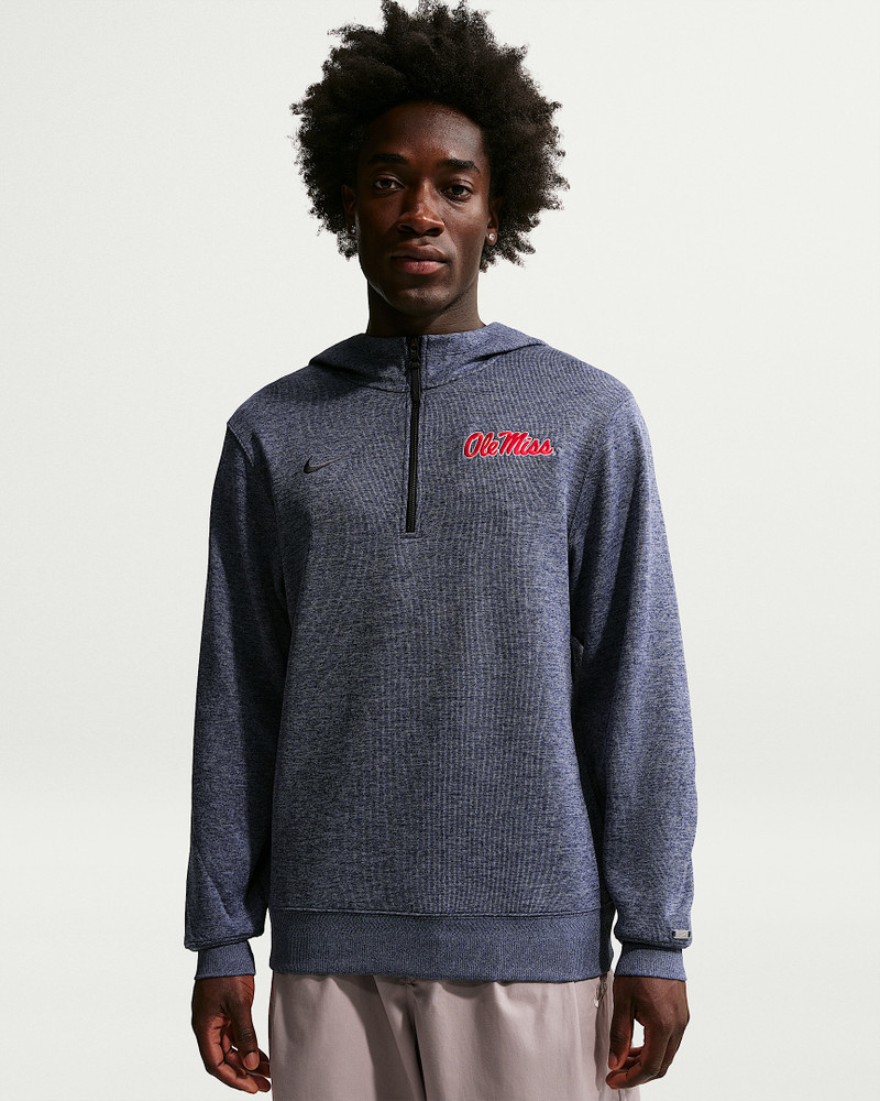 Ole Miss Rebels Nike NCAA Men's Basketball Coaches' Pullover Hoodie 1