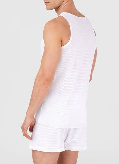 Sunspel Cellular Cotton Underwear Vest outlook