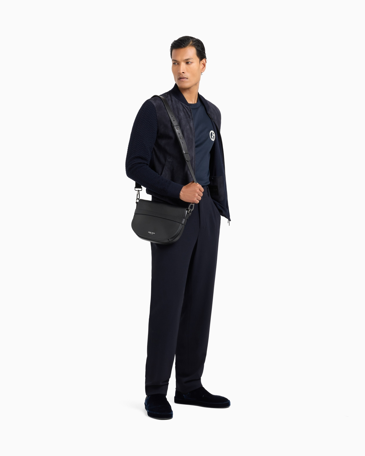 Lambskin suede and cashmere-blend knit zipped blouson - 2