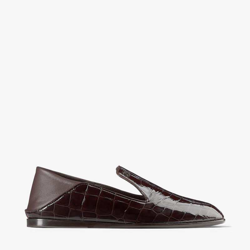 Eliot Slipper Sambuco Croc-embossed Leather Slippers 1