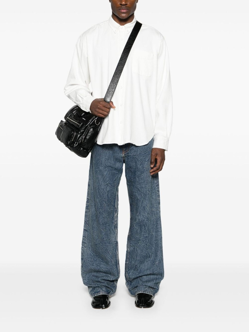 MM6 Maison Margiela cracked-effect straight-leg jeans outlook