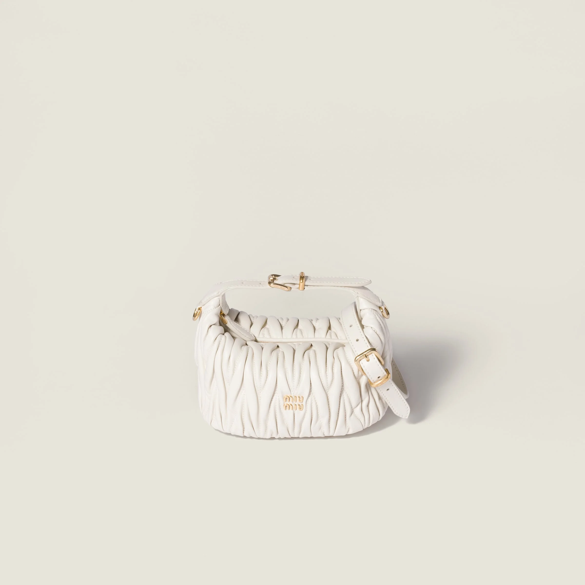 Matelassé nappa leather pouch - 1