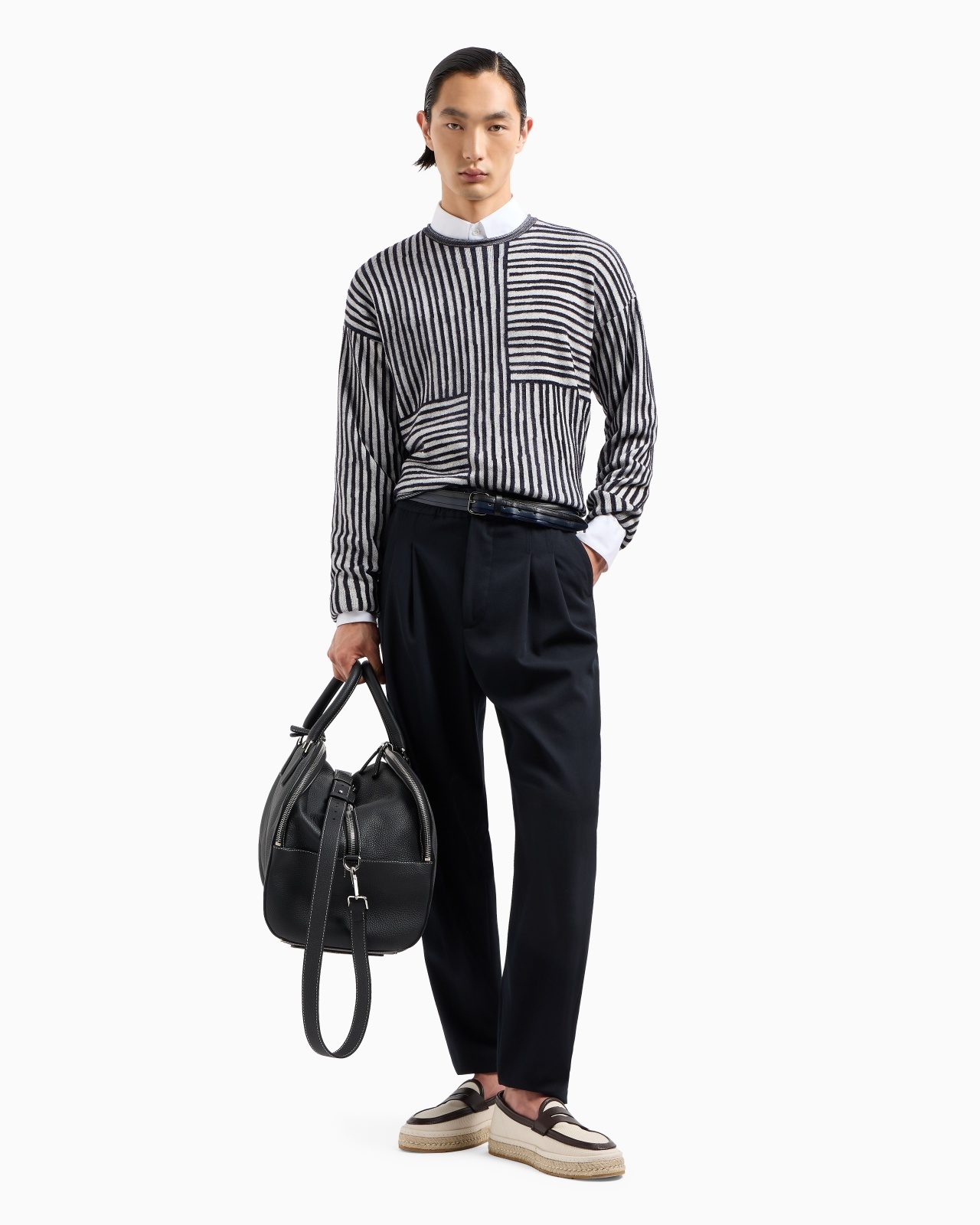 PEBBLED LEATHER DUFFEL BAG - 7