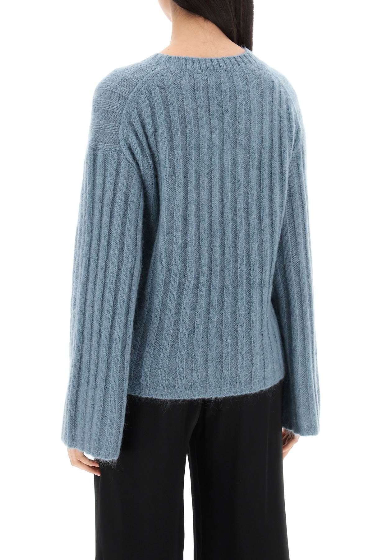 RIBBED KNIT PULLOVER SWEATER - 4