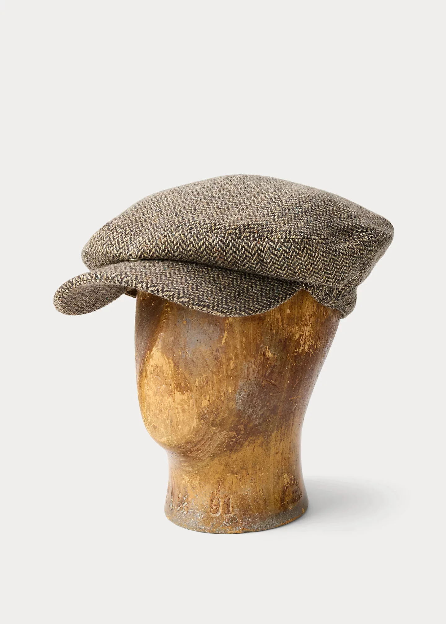 Wool-Blend Herringbone Driver’s Cap - 1