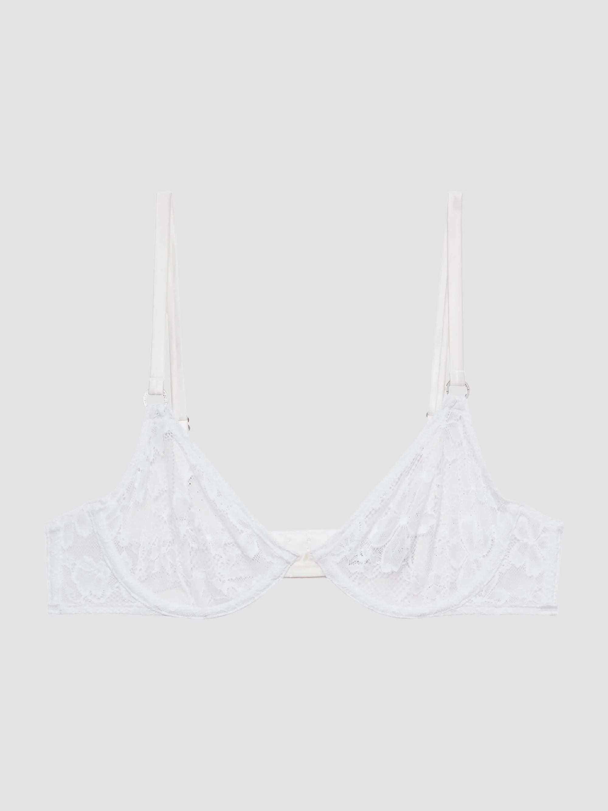 Women's Le Stretch Multi-Fit Lace Demi Bra - Ivory - 1