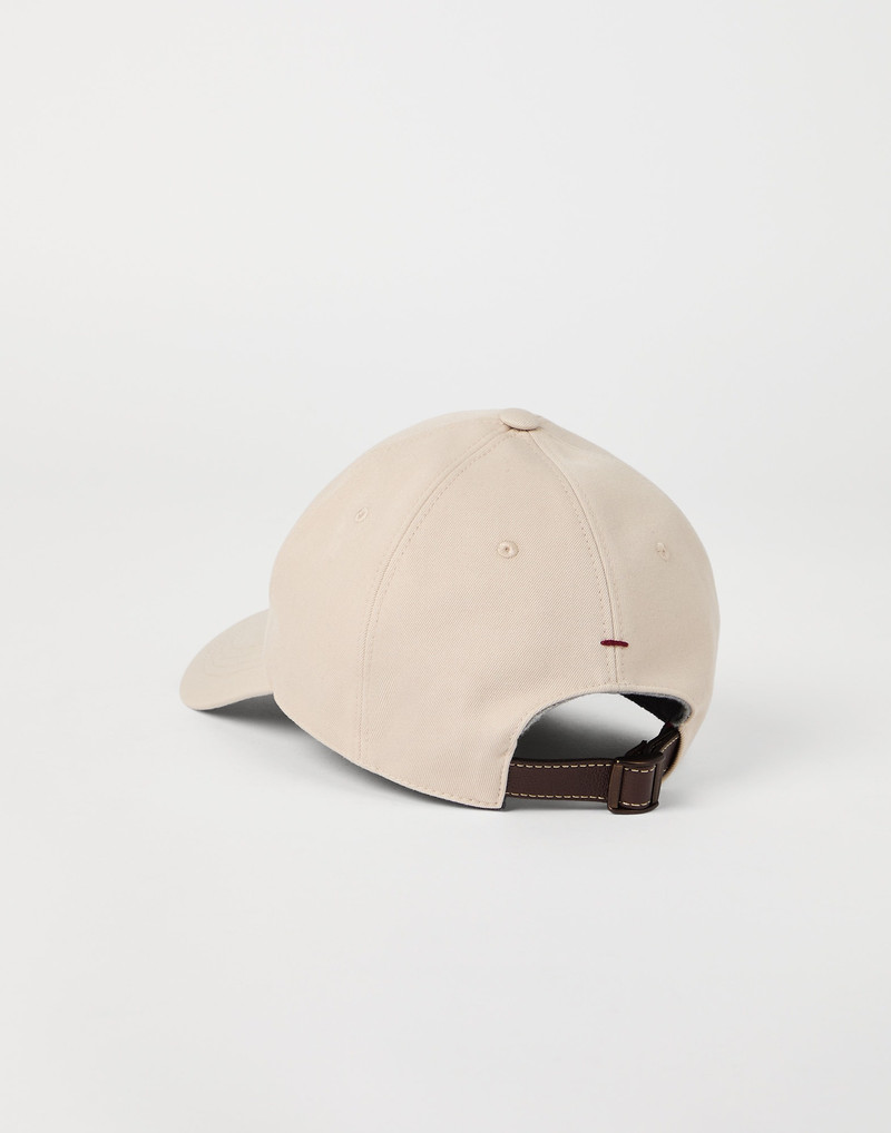 Brunello Cucinelli Garment-dyed twisted cotton gabardine baseball cap with embroidered logo outlook