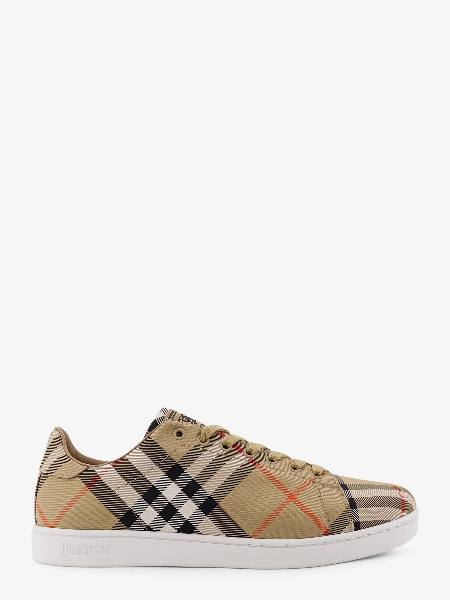 Burberry Canvas Sneakers With Check Motif - 1