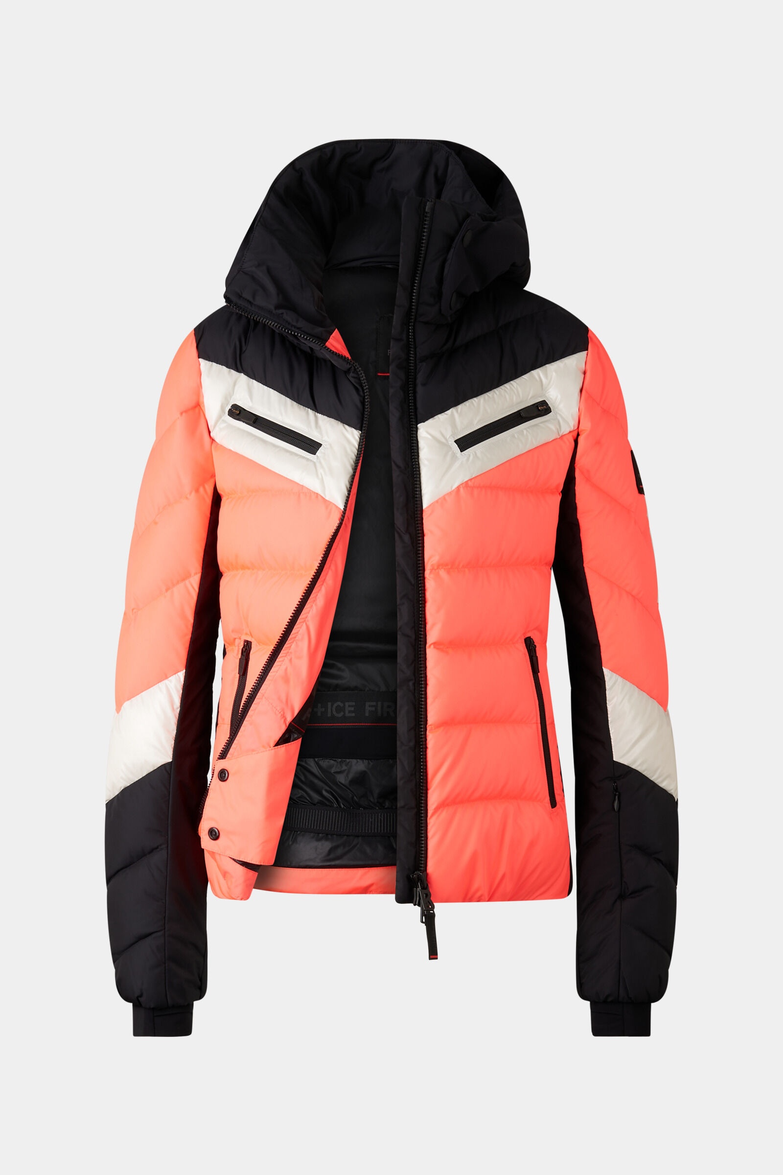 Farina Down ski jacket in Pink/Black - 2