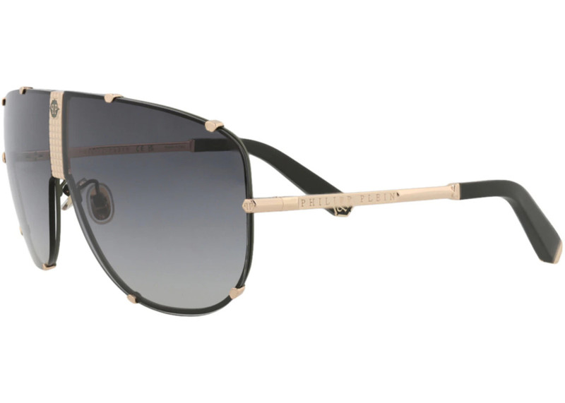 PHILIPP PLEIN Philipp Plein Aviator-Frame Stainless Steel Sunglasses Gold Gold Smoke (SPP075M-69-0376) outlook