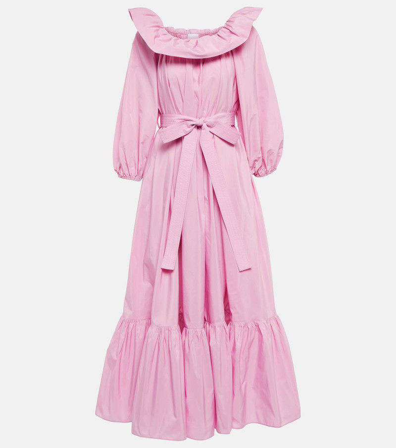 Off-shoulder faille maxi dress - 1
