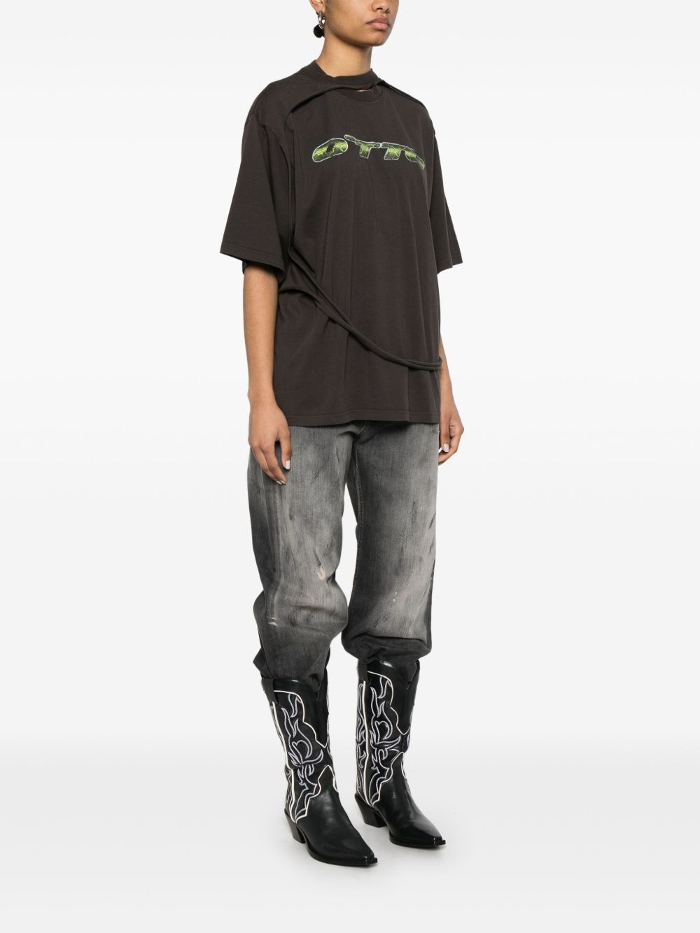 logo-print T-shirt - 3