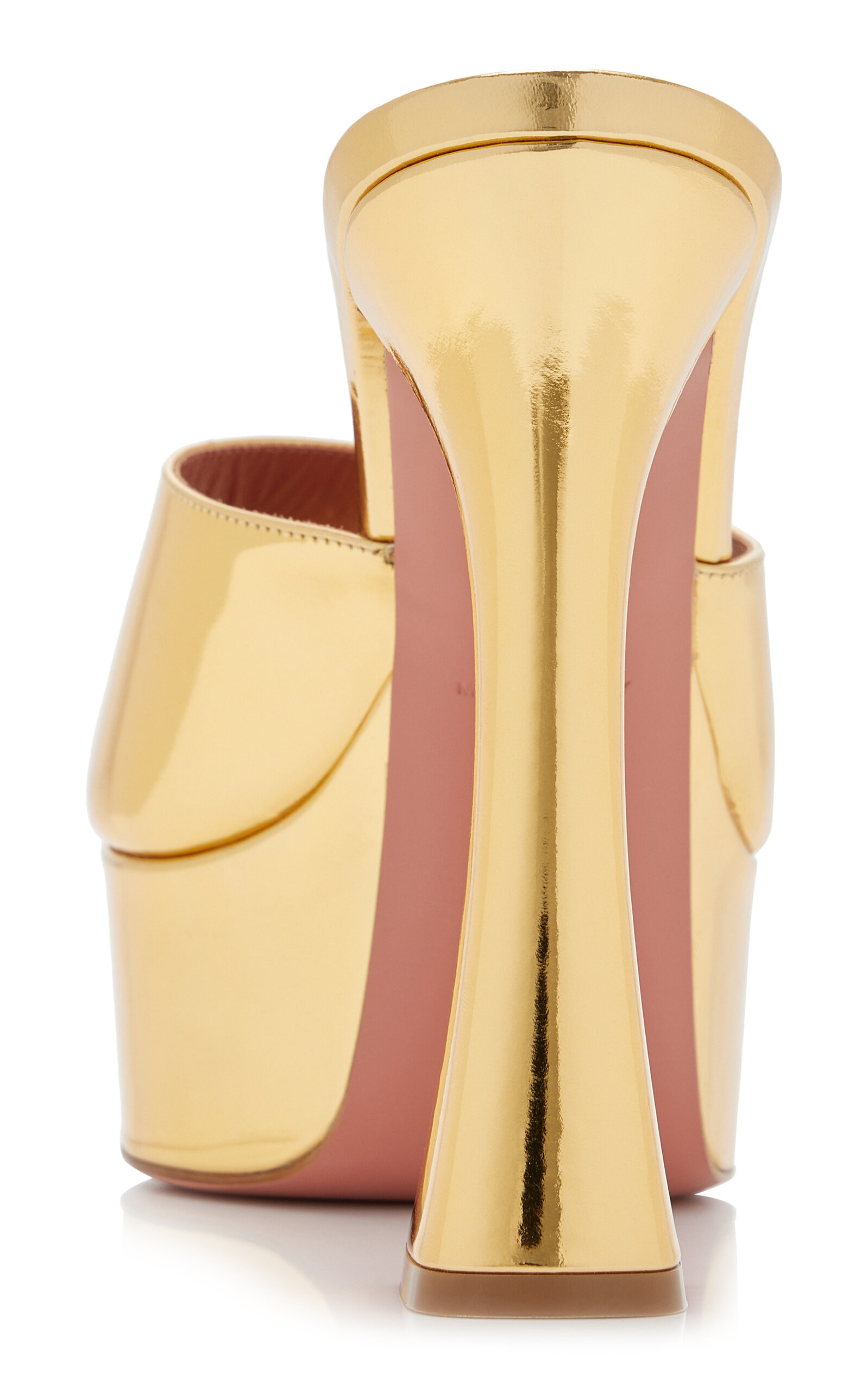 Dalida Patent Leather Platform Sandals gold - 4