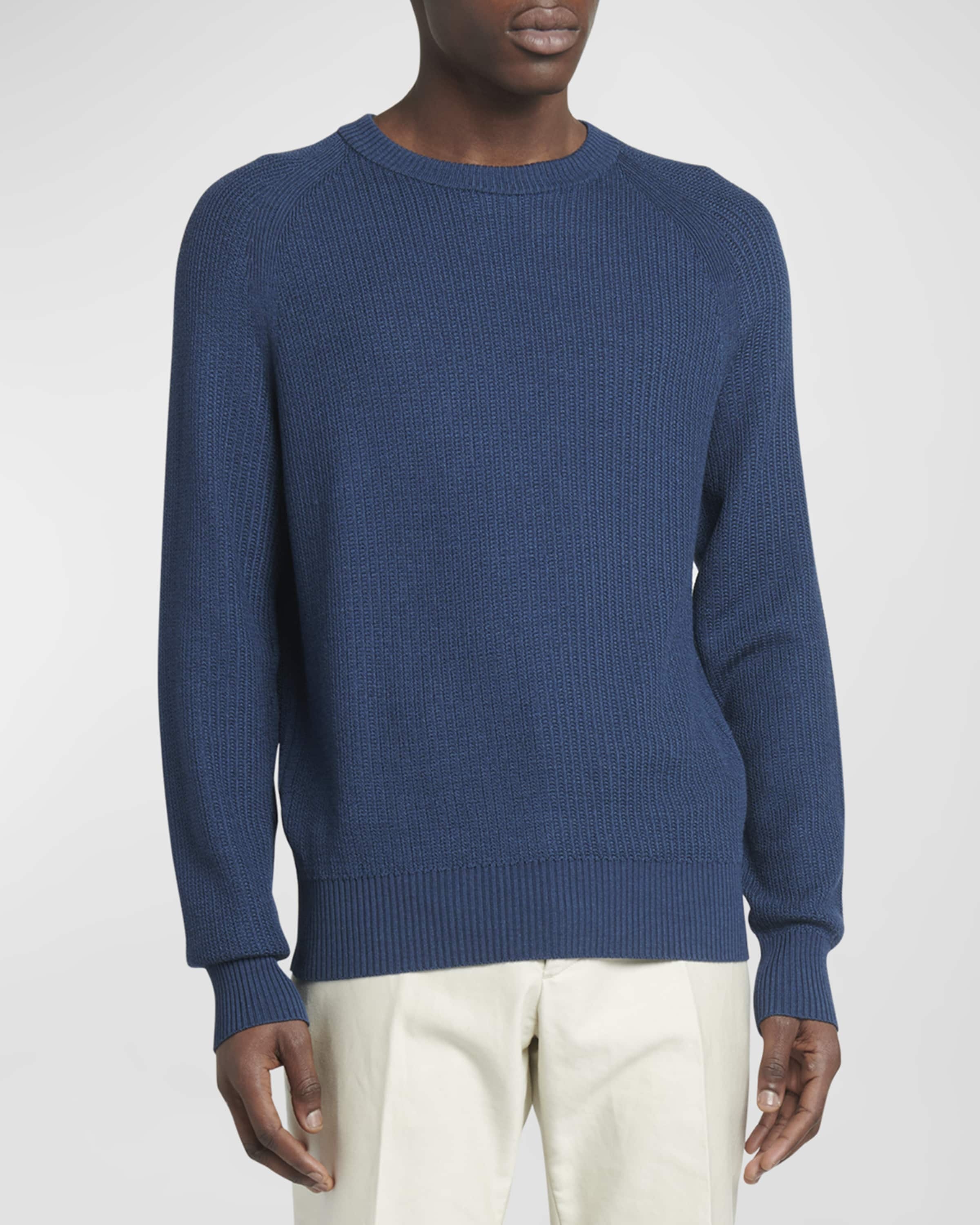 Men's Wool-Silk Crewneck Sweater - 2