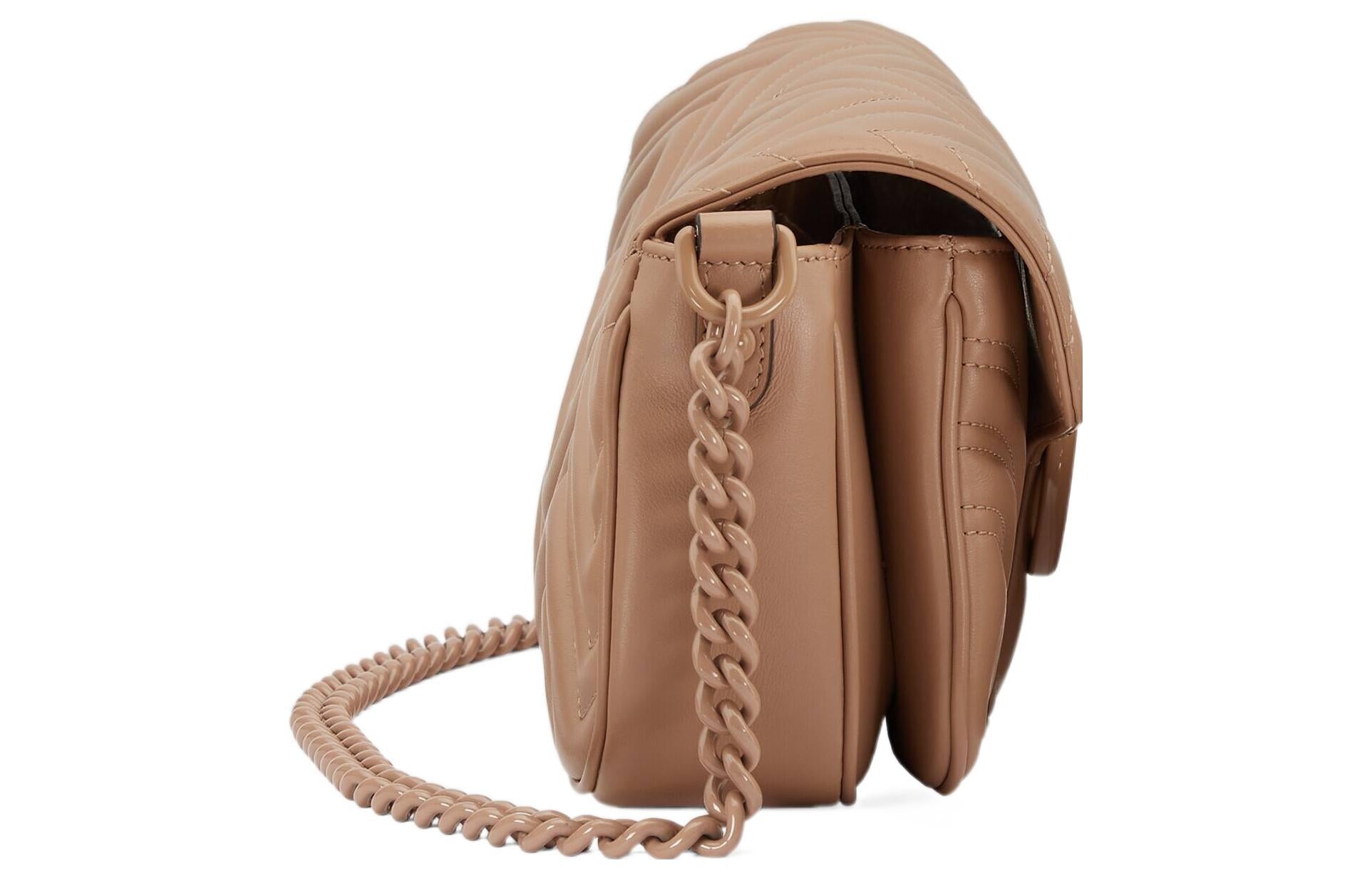(WMNS) Gucci GG Marmont Matelasse Shoulder Bag 'Rose Pink' 734814-DAAAI-2747 - 5