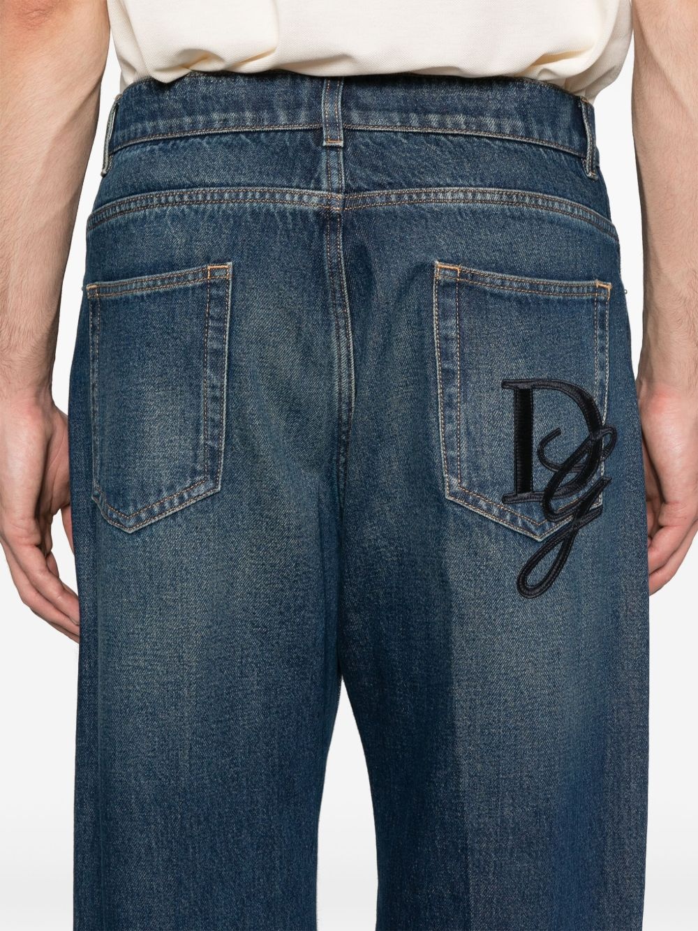 logo-patch jeans - 5