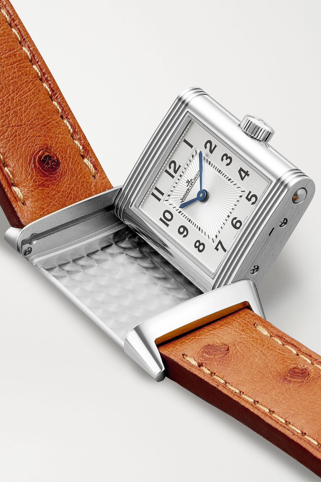 Reverso Classic Hand-Wound 21mm small stainless steel and ostrich watch  - 6