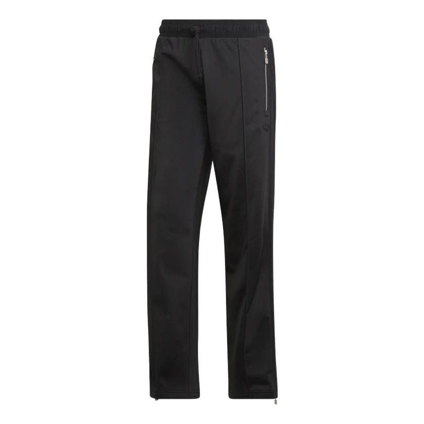 Men's adidas originals Fb Loose Tp Solid Color Retro Sports Pants/Trousers/Joggers Black HD4798 - 1