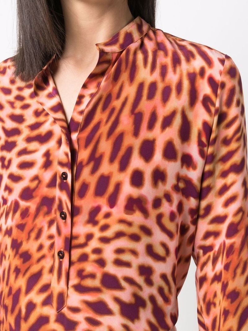 leopard-print silk shirt - 9