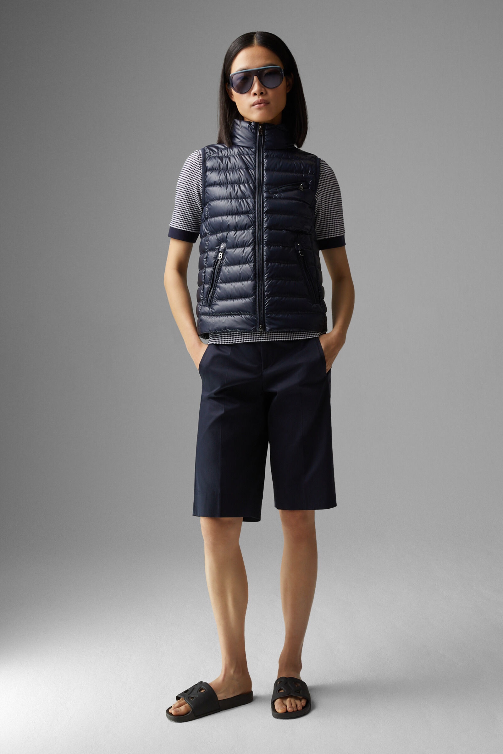 Florisa lightweight down vest in Navy blue - 4