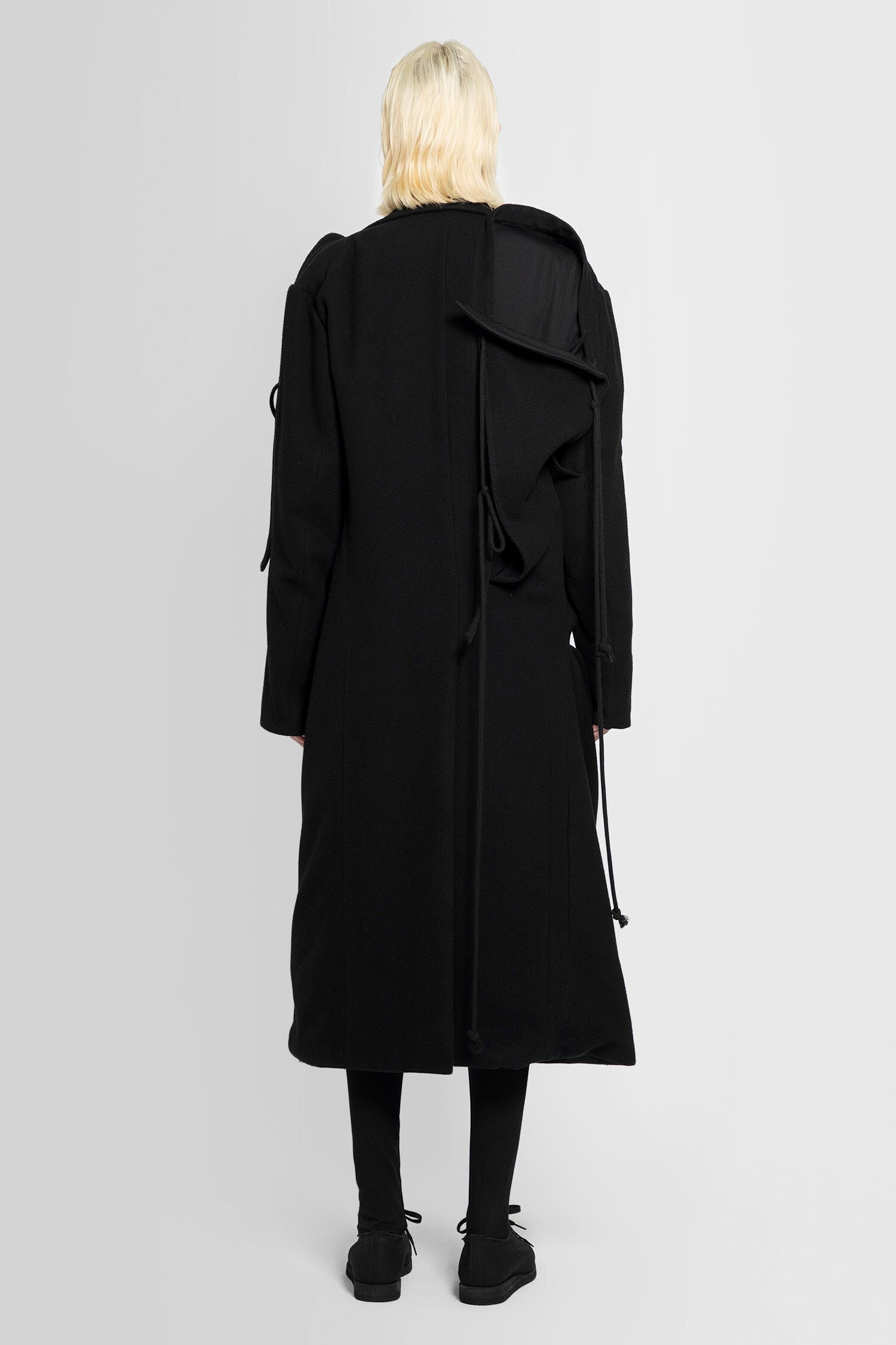 YOHJI YAMAMOTO WOMAN BLACK COATS - 4