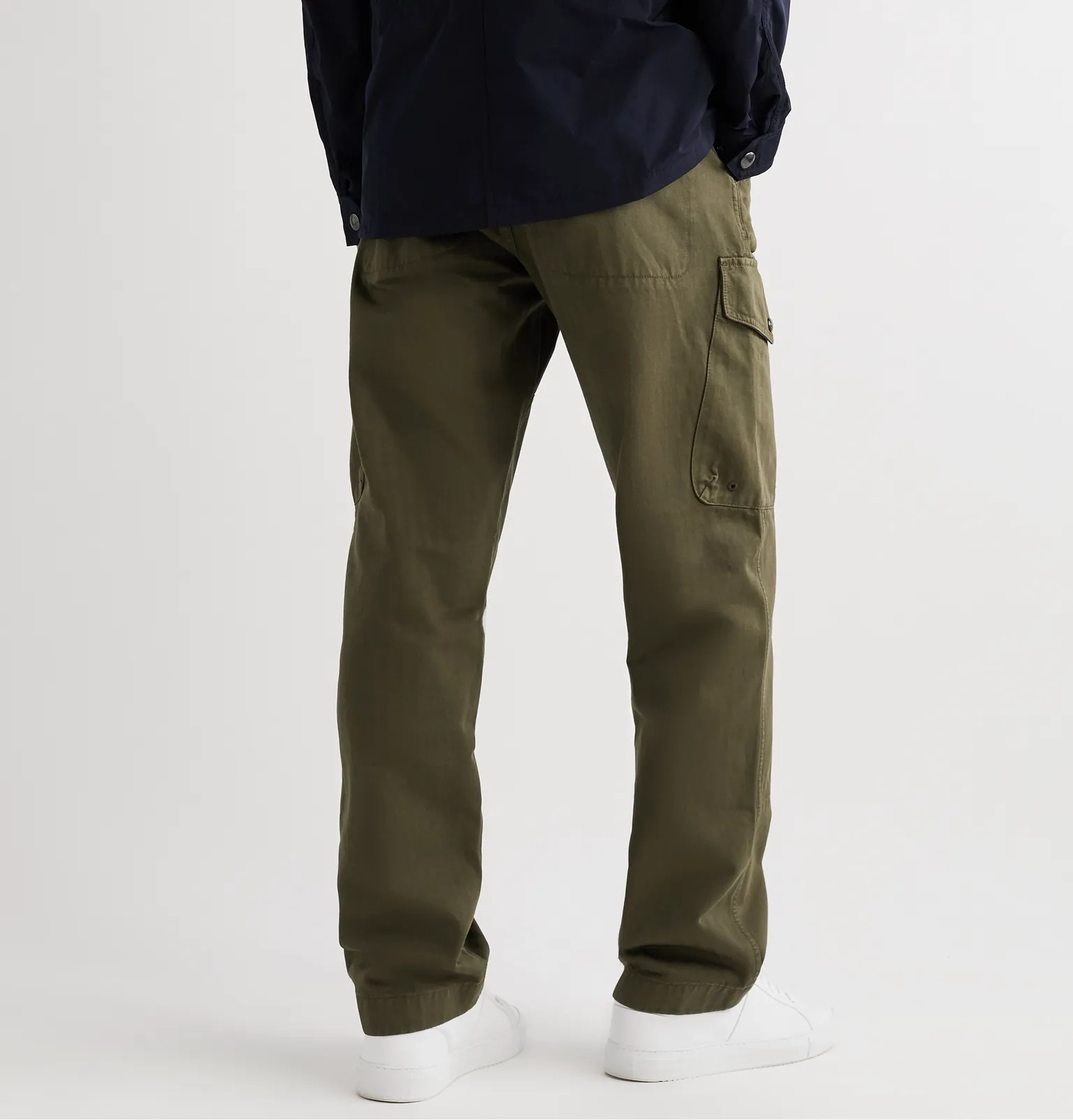 Herringbone Cotton-Twill Cargo Trousers - 4