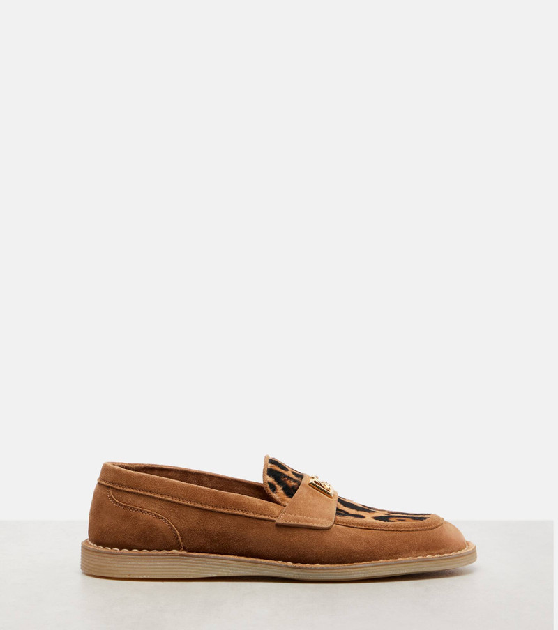 DG suede and calf hair loafers 5