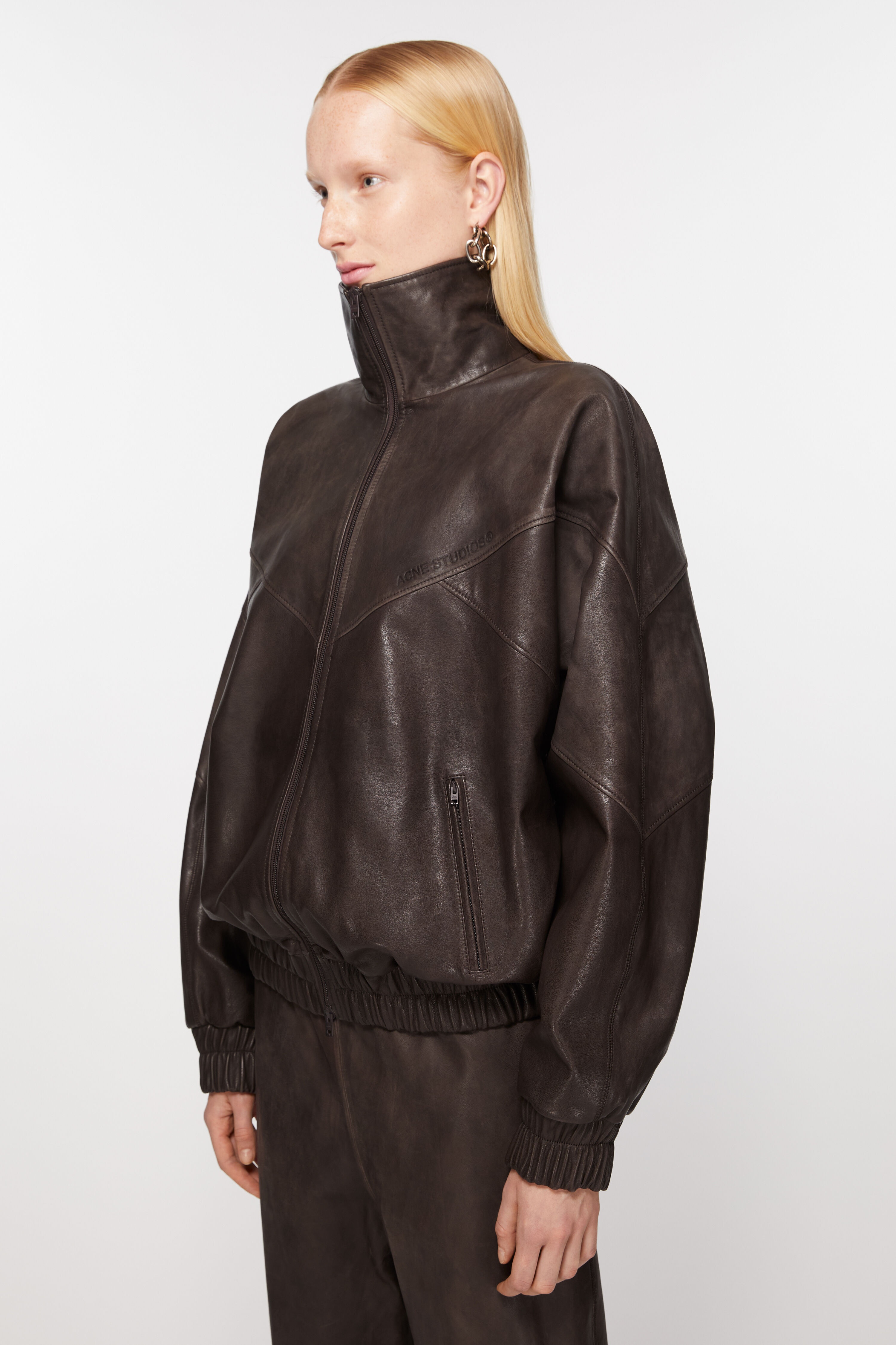 Leather jacket - Brown - 3