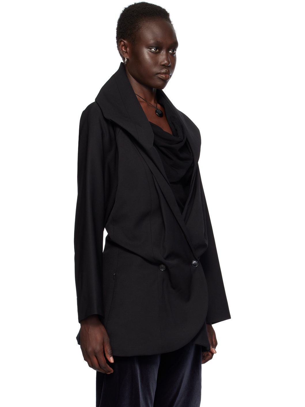 Black Venari Tailored Blazer - 2