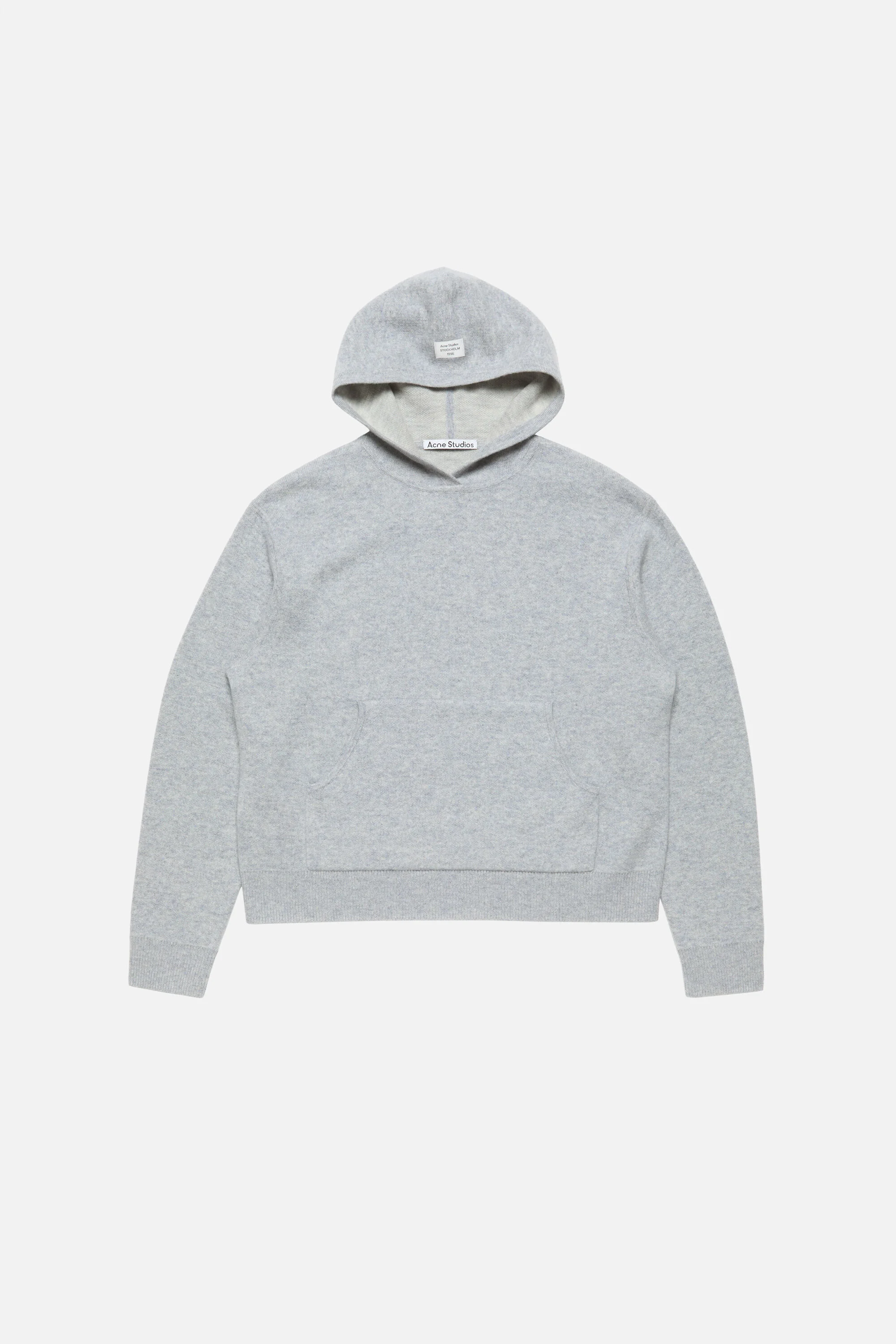 Cashmere hoodie - Cold grey melange - 1